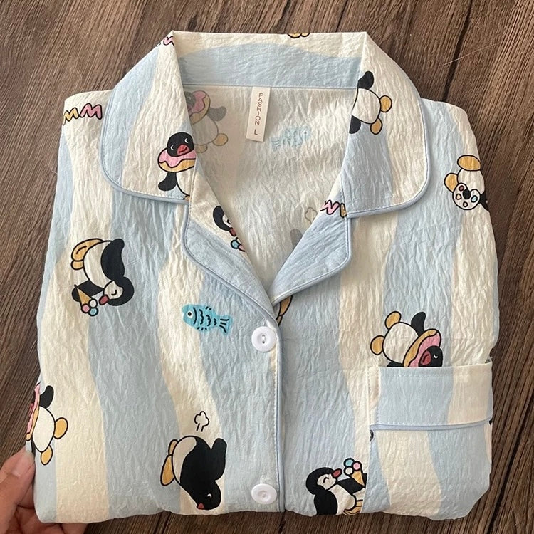 Oh-Penguin Padded Nightsuit - 3pc Set